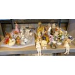 Shelf of decorative ceramic animals and figures