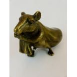 Bronze rat carrying large sack - Chinese year of the rat,