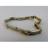 Sterling silver Greek key bracelet