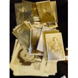 Tray of vintage photographs