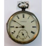 Silver pocket watch F.