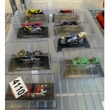 Selection of cased collectors eight model superbikes