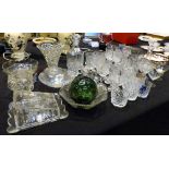 Quantity of mixed crystal and glassware