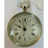 Silver pocket watch chronograph example, London 1881,