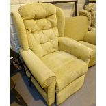 Modern upholstered button back electric riser recliner,