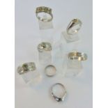 Seven ladies fashion rings