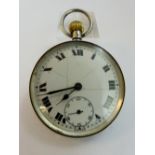Gents continental silver pocket watch