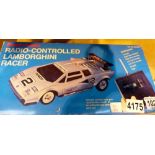 Boxed radio controlled Lamborghini racer Radio Shack.