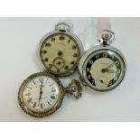 Three mixed pocket watches