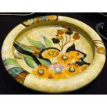 Carltonware roll top ceramic fruit bowl c1930