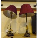 Pair of decorative table lamps with shades