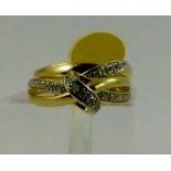 9 ct gold diamond set wedding rings,