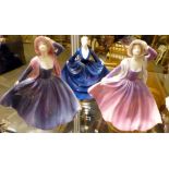 Three Coalport figurines Shelly,