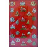 26 military cap badges including South Staffordshire, Royal Warwickshire and The Norfolk regiment,