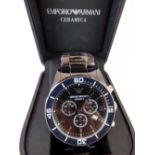 New boxed Emporio Armani ceramica wristwatch,