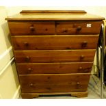 Pine chest of drawers,