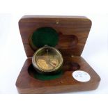 Small brass cased pocket compass