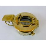 Brass compass stamped T.E.