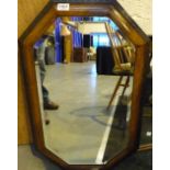 Two vintage wooden framed mirrors