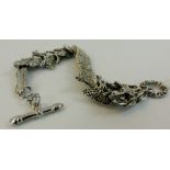 White metal dragon bracelet