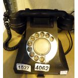 1950s black telephone with number drawer