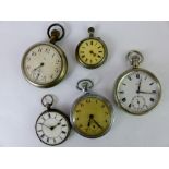 Five assorted pocket watches