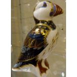 Royal Crown Derby puffin with gold button