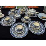 Wedgwood willow pattern tea service,