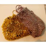 Two ladies sequined hand bags