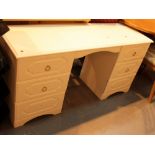 White kneehole dressing table,