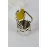 Sterling silver dolls house chair