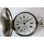 875 French silver pocket watch by Georges Favre-Jacot,