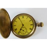 Plated Elgin crown wind pocket watch A/F