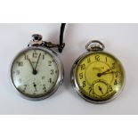 Two crown wind pocket watches