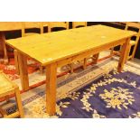 Large pine farmhouse kitchen table 85 x 200 x 80 cm