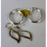 Two pairs of sterling silver earrings