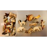 Quantity of miniature ceramic animals