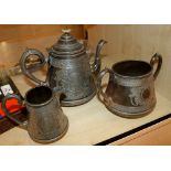 Pewter tea set