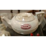 Original London and North Western Railway Rugby china teapot by Copeland