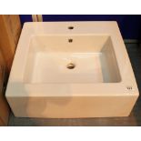 Large square porcelain sink, new.