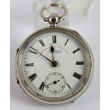 Chester silver English lever pocket watch.