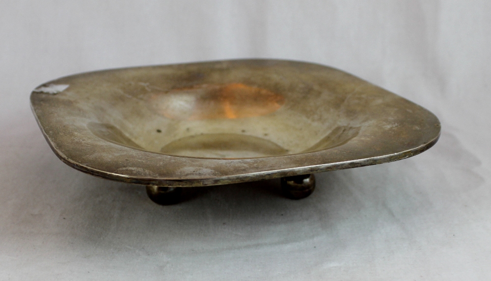 Sterling silver footed dish stamped Made in Mexico.