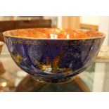 Large Fairyland lustre Wedgwood bowl with butterflies and other motifs