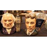 Royal Doulton character jugs John Doulton D6656 and Michael Doulton D6808