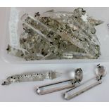 A quantity of old chandelier crystals,