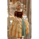 Ceramic continental lady figurine