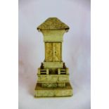 Oriental antique carved bone pagoda shrine,