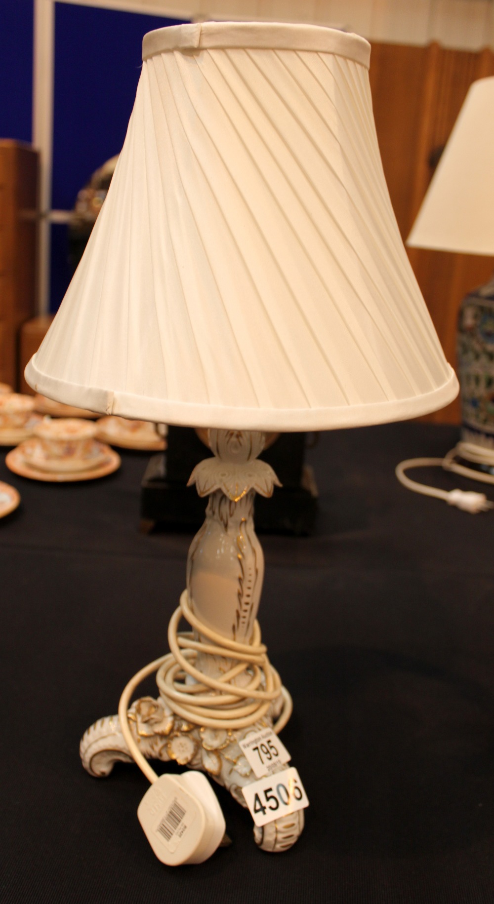 Ceramic table lamp marked Dresden,
