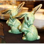 Two Sylvac rabbit figures