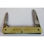 Ivory advertising penknife marked Bemrose, Deby,